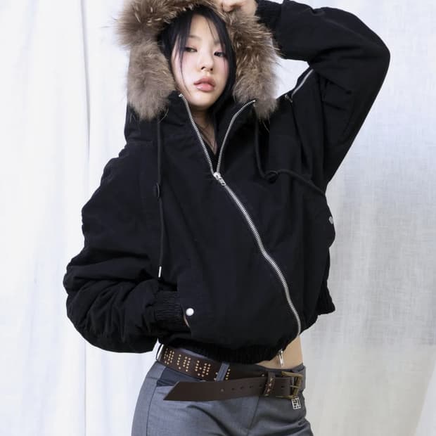 글랙 러스티 N2B 숏 파카 블랙 