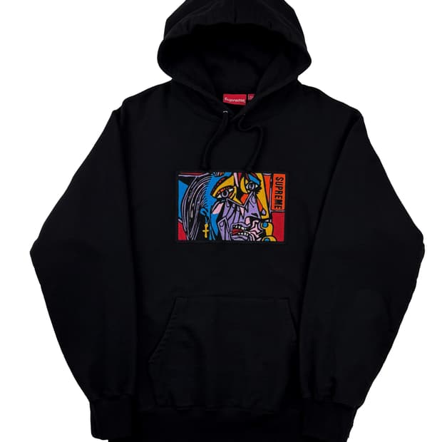 슈프림 체인스티치 후드 스웨트셔츠 블랙