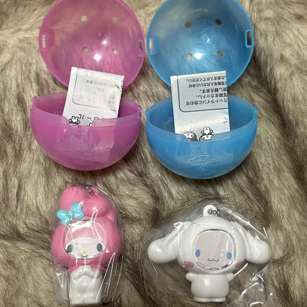 마이멜로디 시나모롤 키링 가챠