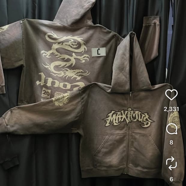 ( L ) 트래비스 스캇 머천 후드집업