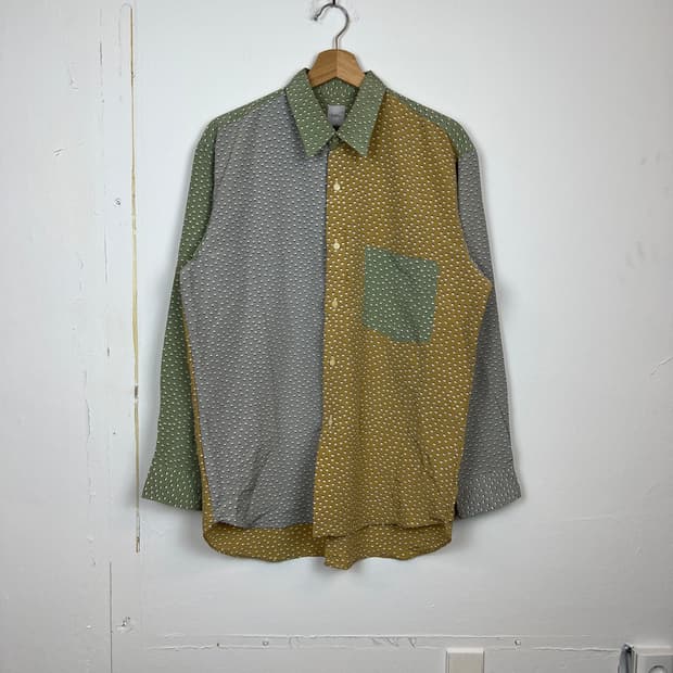 Zany Jack 배색 도트 셔츠 OS