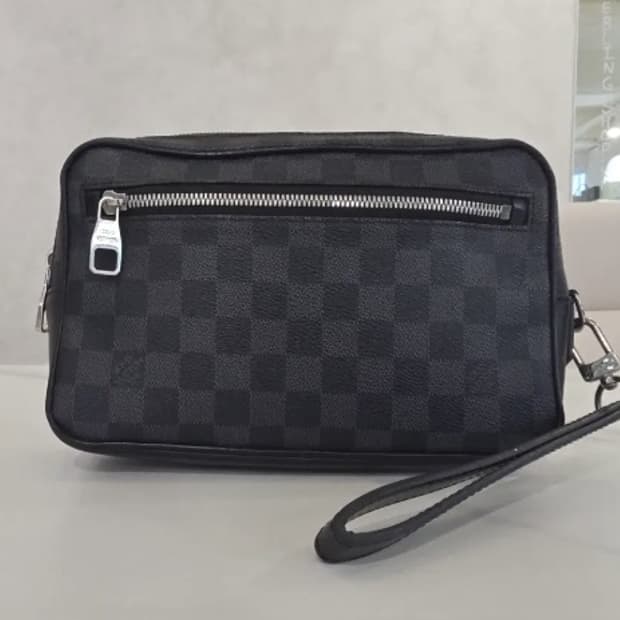 [정품] 루이비통 다미에 블랙 투톤 캔버스 클러치 