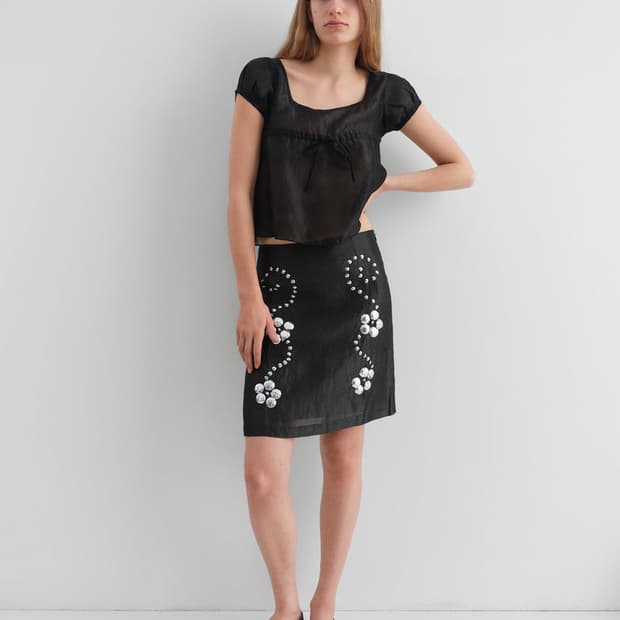 [S]기마구아스 Claude 스터드 스커트/블랙