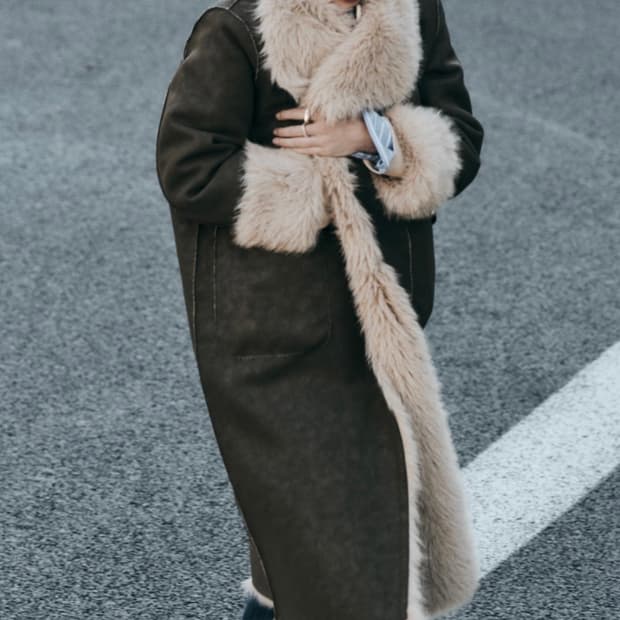 자라 더블 페이스드 리버시블 롱 코트