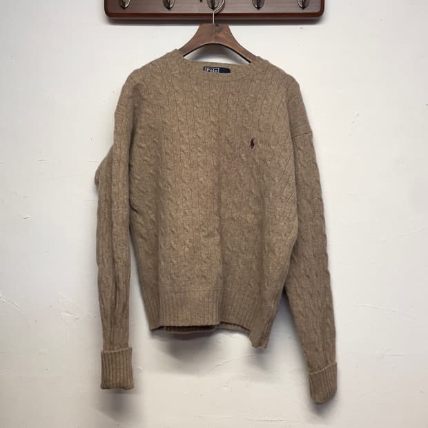 폴로 랄프로렌 램스울 케이블 니트  