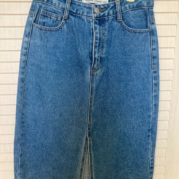 Mixxo 데님 트임 미디 스커트