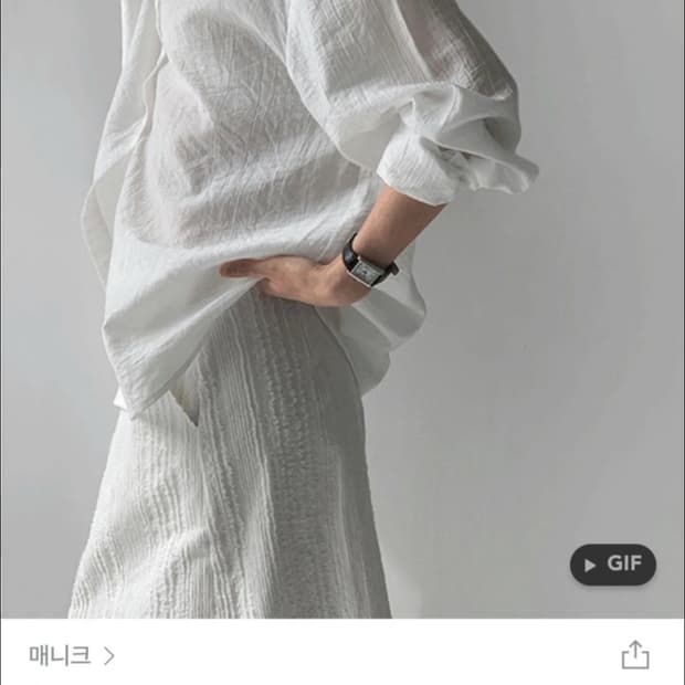매니크 릴리스 텐셀 오버핏 셔츠 화이트