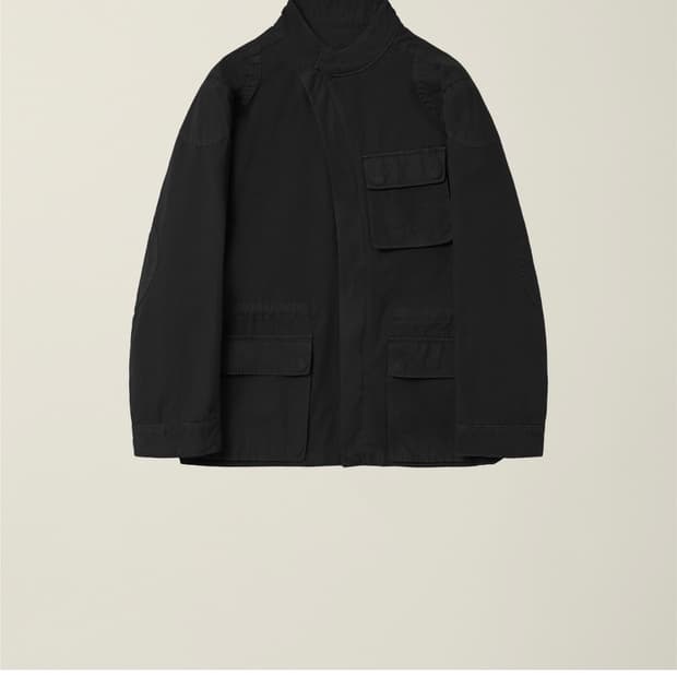 EE 커브드 헌팅 자켓 블랙