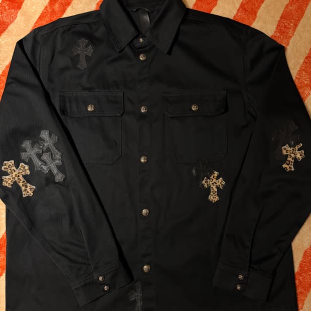 xxl ) 크롬하츠 패치 워크독 블랙 레오파드