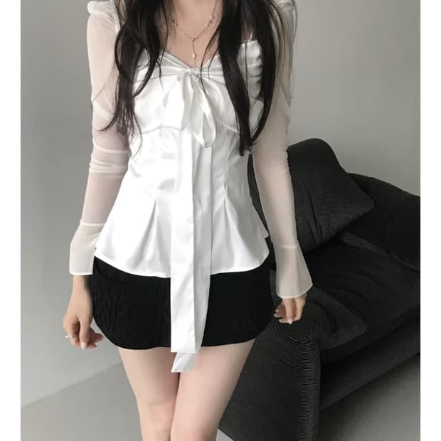 힐다 고희 스완 블라우스