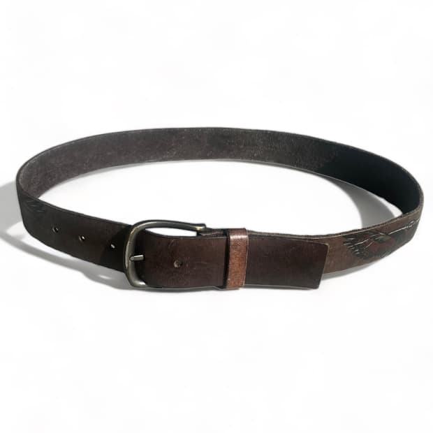 vintage eagle painted belt