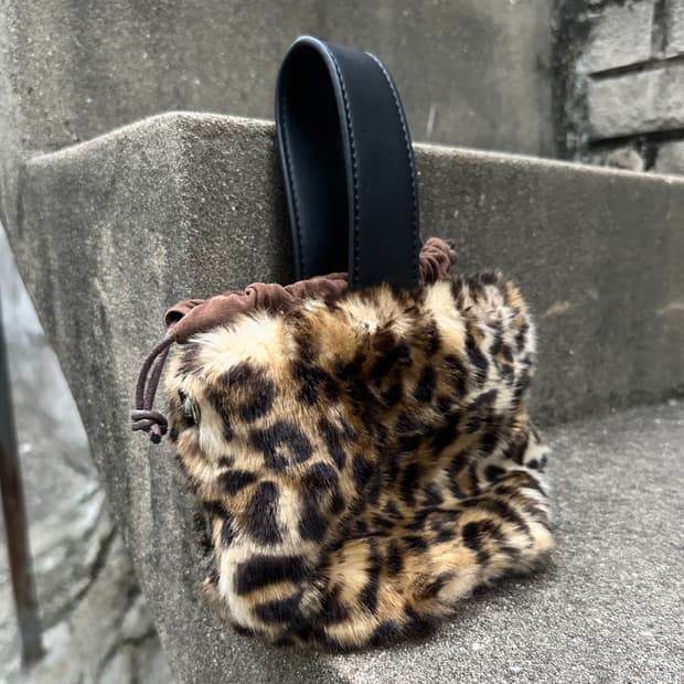 Vintage leopard mini handbag