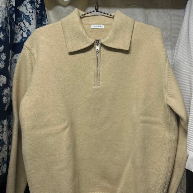 시스템 옴므 (SYSTEM HOMME) - 하프 집업 칼라 니트