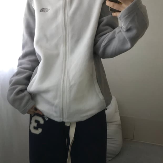 노페 화이트 그레이 나그랑 후리스