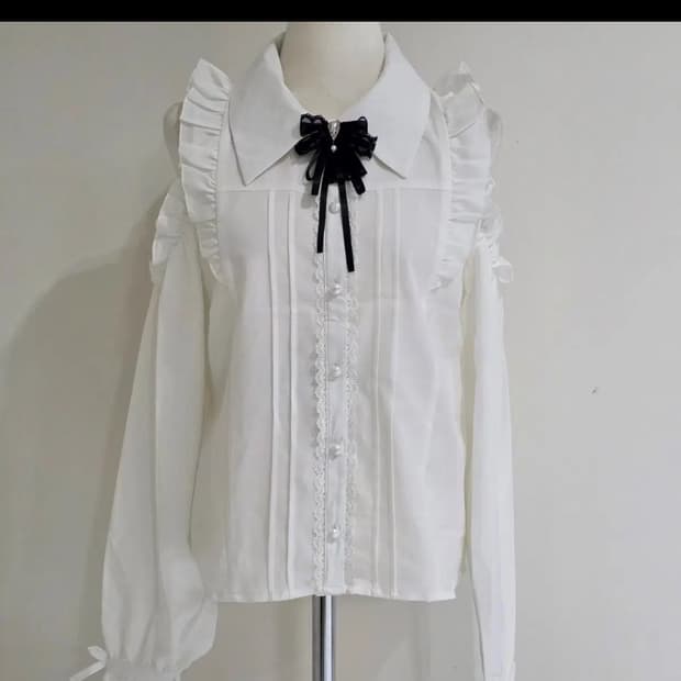 양산형 지뢰계 블라우스 일본 빈티지 일브