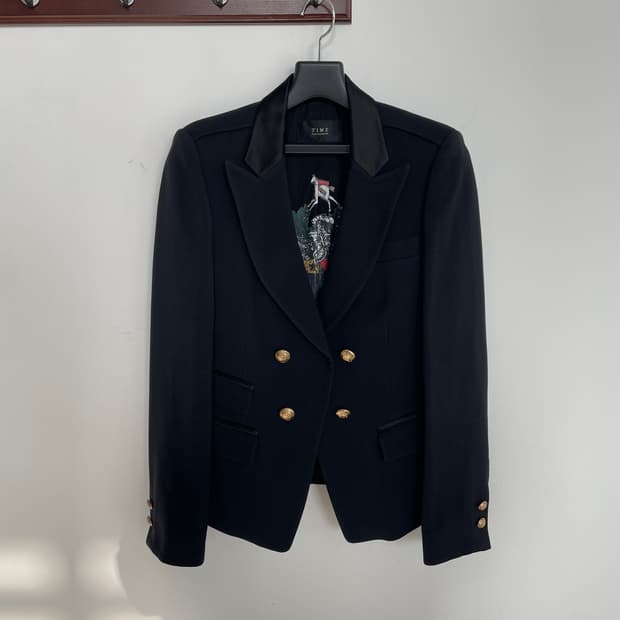 타임 더블 금장 블레이저 자켓