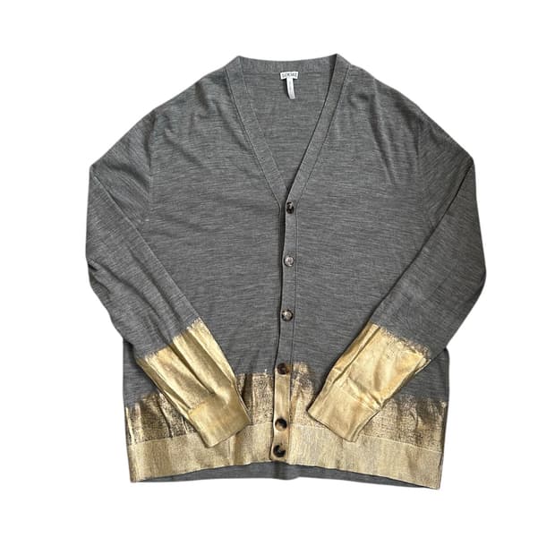 로에베 (Loewe) 골드 디테일 울 가디건