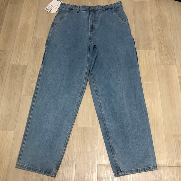 (34) 새상품 아웃스탠딩 OUTSTANDING 루즈핏 카펜터 팬츠 데님