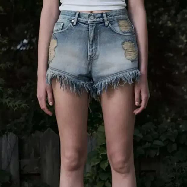 보헤미안서울 데미지 쇼츠 반바지 L