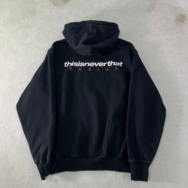 100 디스이즈네버댓 백로고 후드티 