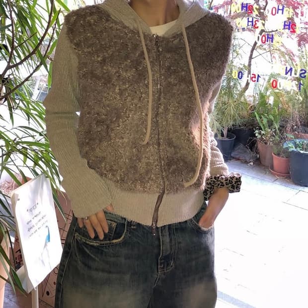 퍼베스트 니트 집업