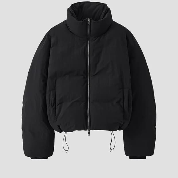 (48) 노이어 크롭 레이어드 푸퍼 자켓 (블랙)