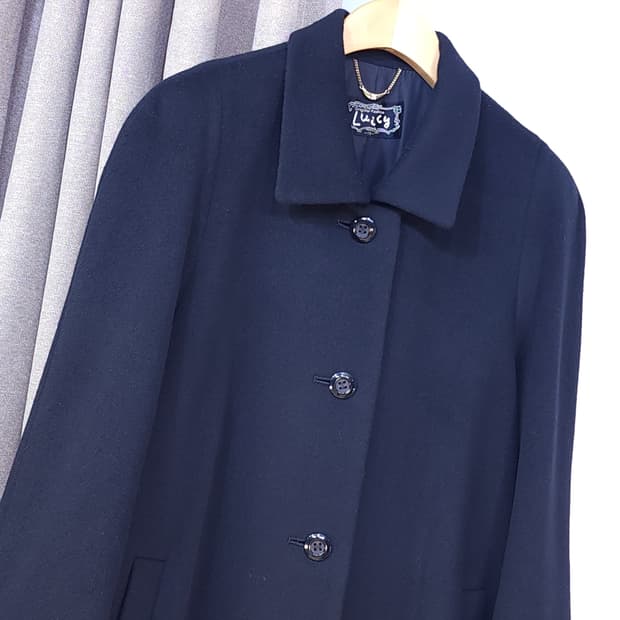 캐시미어100% 블랙코트