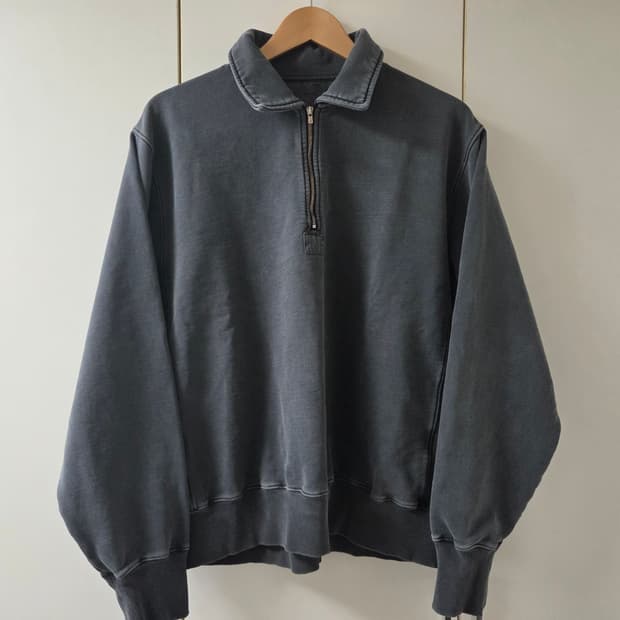 (2) 인더로우  빈티지  집업 하프스웻