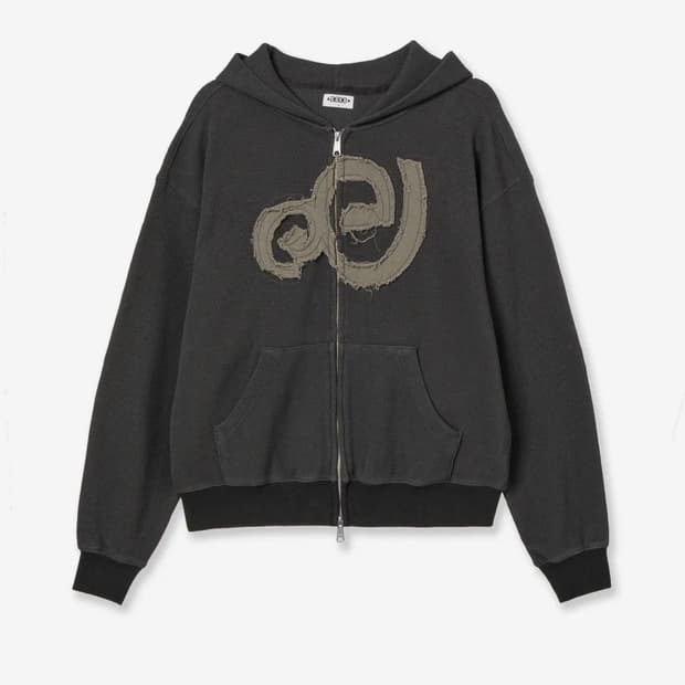 aeae 와플 후드 집업 차콜 2