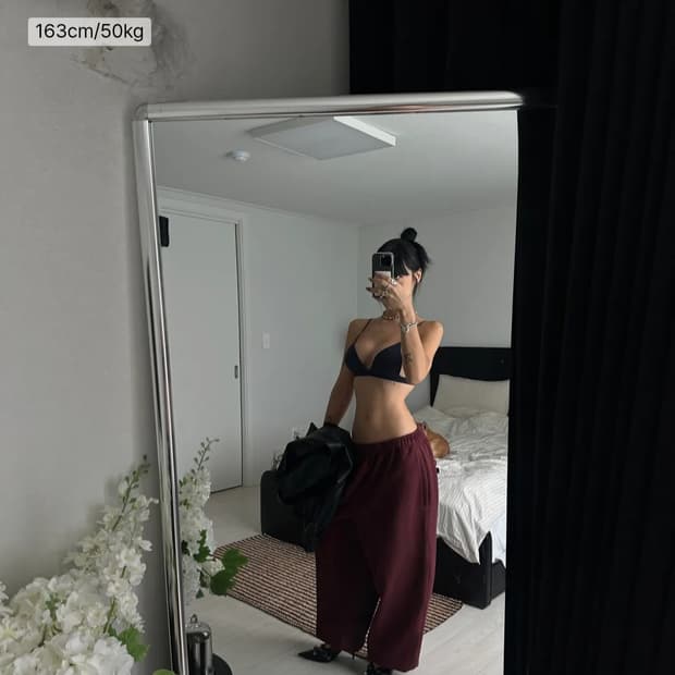 오도어 몰리 조거 팬츠 버건디