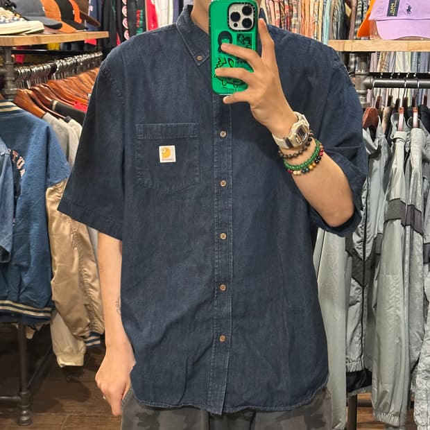 [HI] 칼하트 반팔 데님셔츠