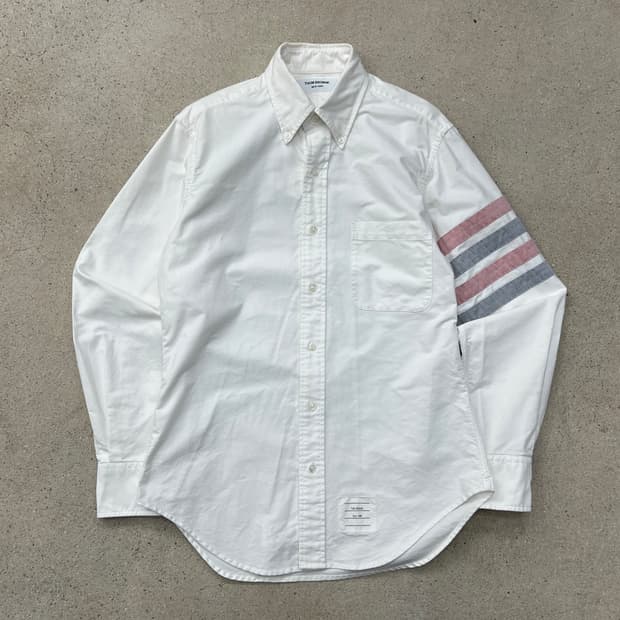 톰브라운 사선완장 화이트 셔츠