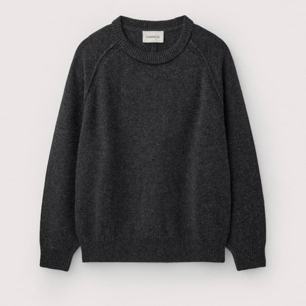 우마뭉 메리노울 챠콜그레이 니트 s 95