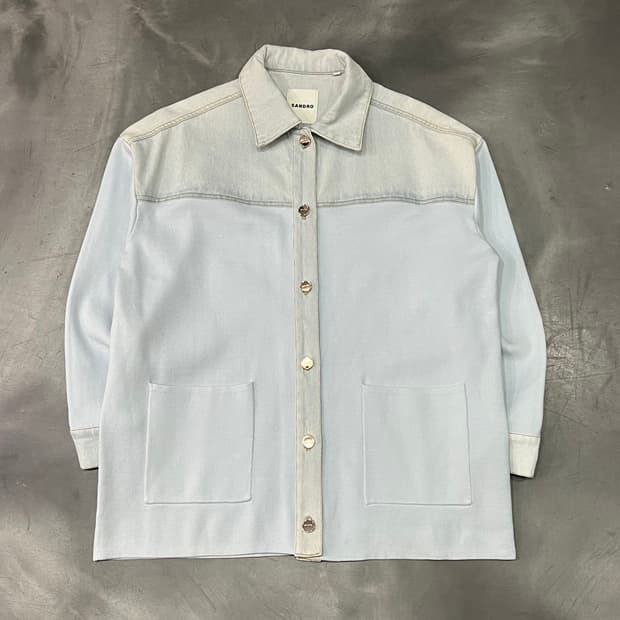  산드로 니트 배색 데님 자켓 y14867