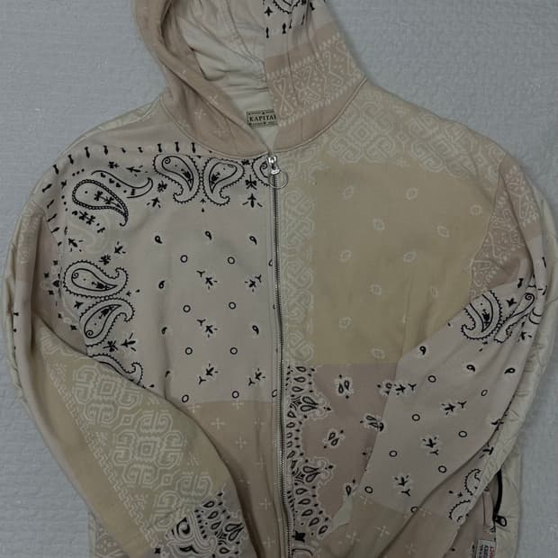 캐피탈 플리스 반다나 비부악 후드 블루종 키나리