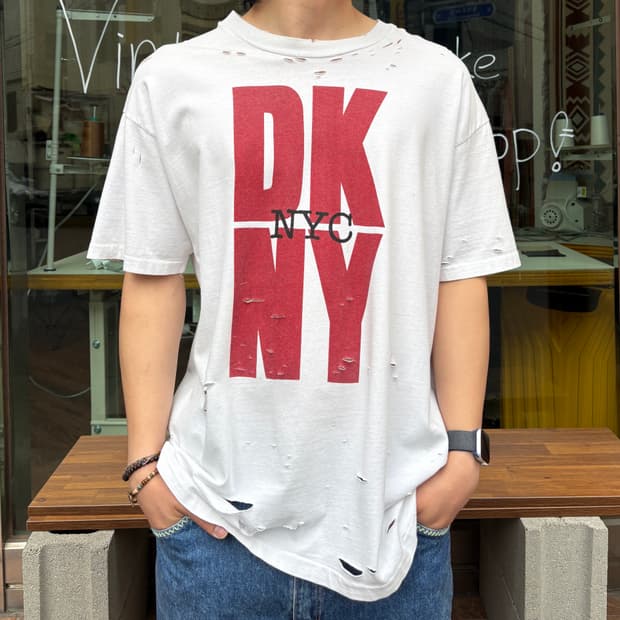 DKNY 리메이크 티어 티셔츠