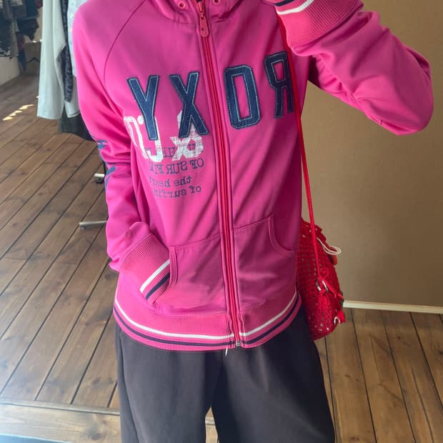 Roxy 딥핑크 후드집업