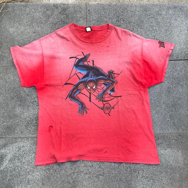 00s 스파이더맨 프린팅 티셔츠 (105-110)