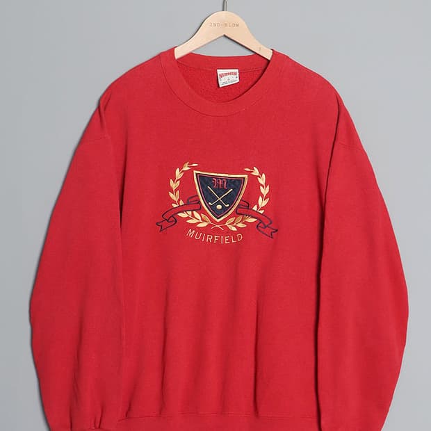90's NUTMEG MILLS Embo Sweat Shirts