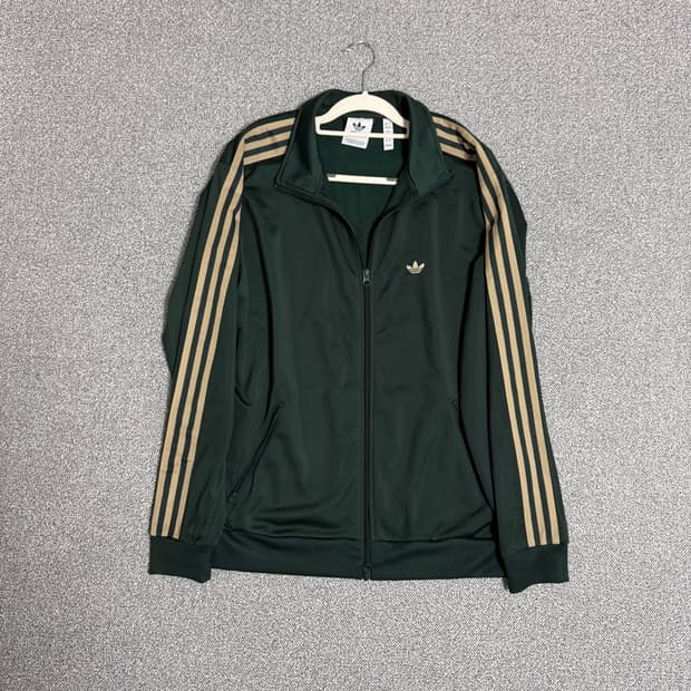 아디다스 BB베켄바우어 져지 쉐도우 그린 S 오버핏 트랙탑 딥그린