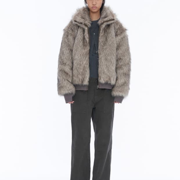 Fur Jacket Grey M