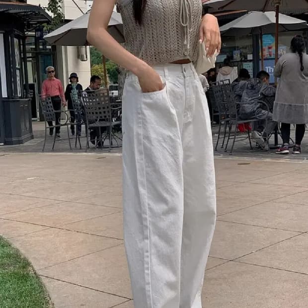 [새상품] 리리앤코 아이보리 팬츠