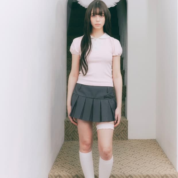 디어마이페어리 위스페어리 petit blouse 레이어드 블라우스 핑크