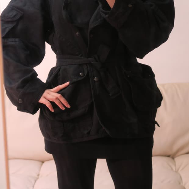 마랑 린넨 블랙 자켓