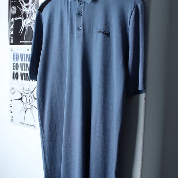 (L-XL) 휠라 반팔 카라 티셔츠 골프 기능성 연블루 부들-H30398