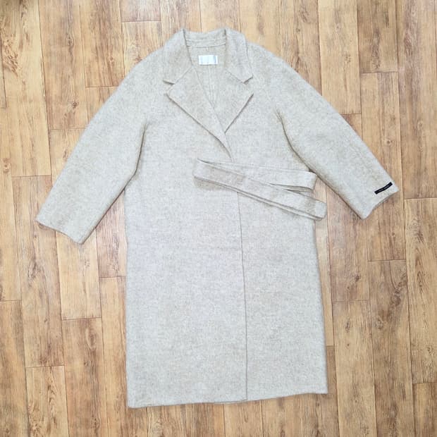 라비(RAVI) 핸드메이드 벨티드 울코트 프리사이즈 새상품