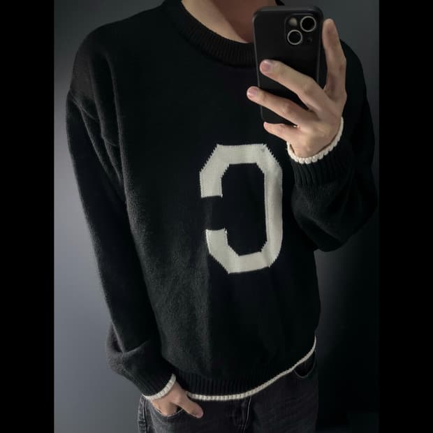 COVERNAT 커버낫 빅 C로고 니트