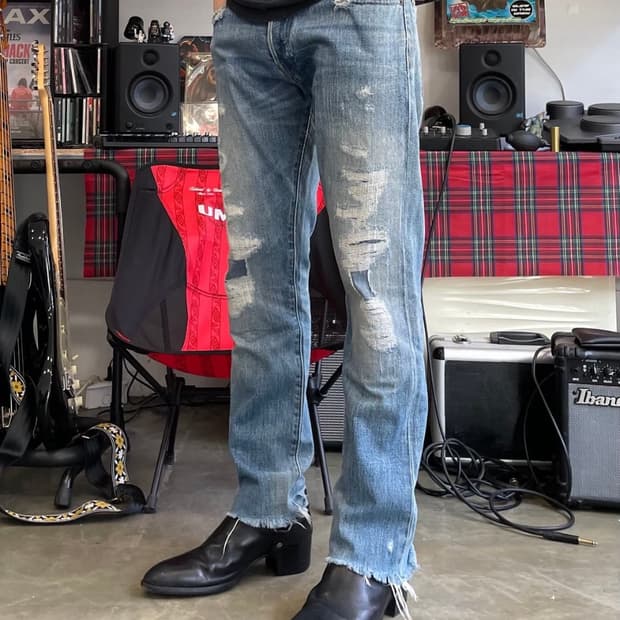 폴로 랄프로렌 데미지 데님진