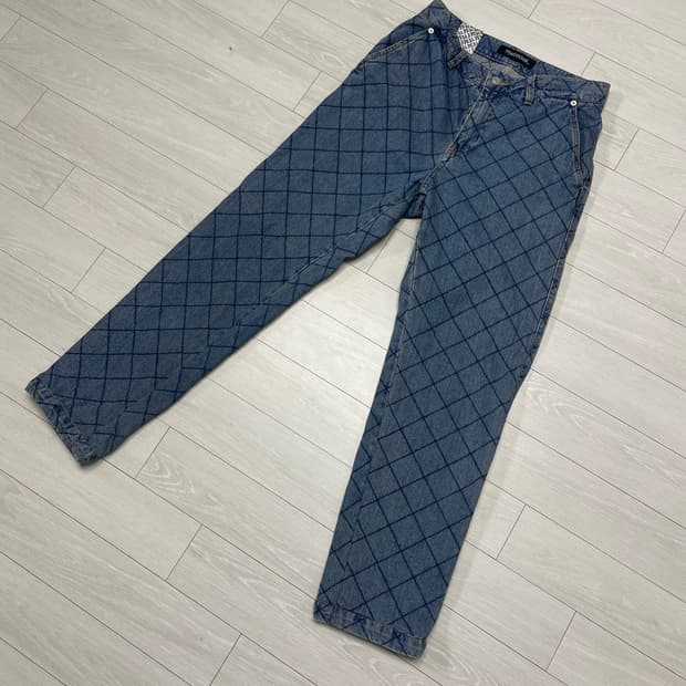 Net Pockets Denim Pants