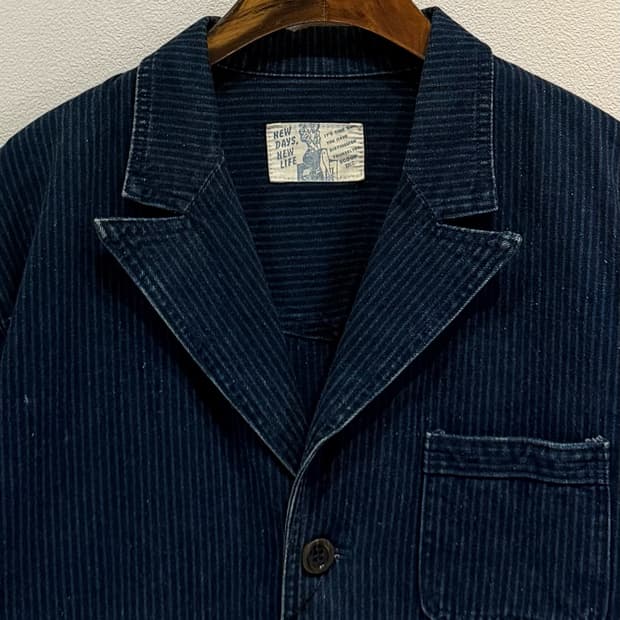 scoop 핀스트라이프 데님 워크 자켓(Made In Japan)